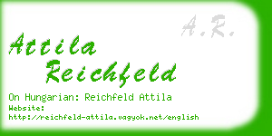 attila reichfeld business card